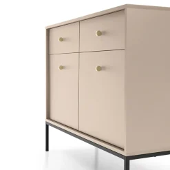 Garnero Arredamenti Credenze Moderne|Madie Moderne-Madia moderna 104x83h cm 2 ante con cassetti soggiorno Glory Beige