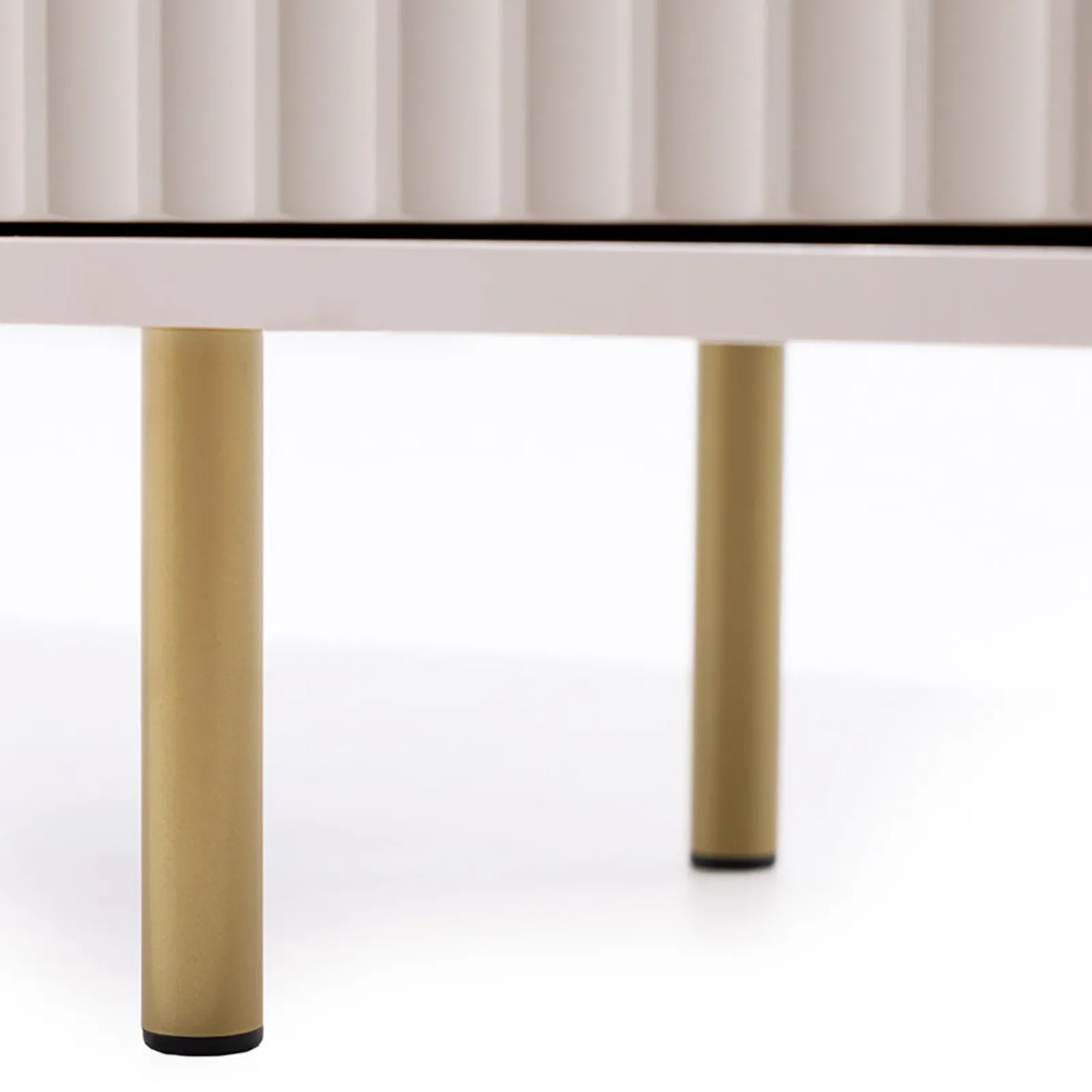 Garnero Arredamenti Madie Moderne|Madie Moderne-Madia 107x80h cm 1 anta 2 cassetti cannettato moderna beige Vanessa