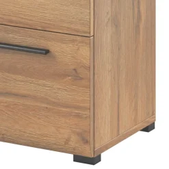 Garnero Arredamenti Credenze Moderne|Madie Moderne-Madia 120x86h cm 1 anta 3 cassetti soggiorno rovere nero Maiorca