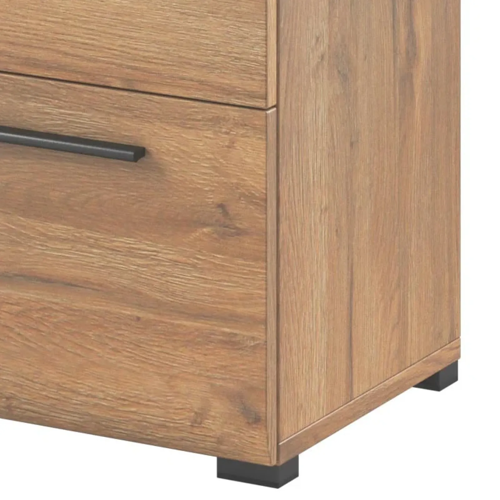 Garnero Arredamenti Credenze Moderne|Madie Moderne-Madia 120x86h cm 1 anta 3 cassetti soggiorno rovere nero Maiorca