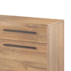 Garnero Arredamenti Credenze Moderne|Madie Moderne-Madia 120x86h cm 1 anta 3 cassetti soggiorno rovere nero Maiorca