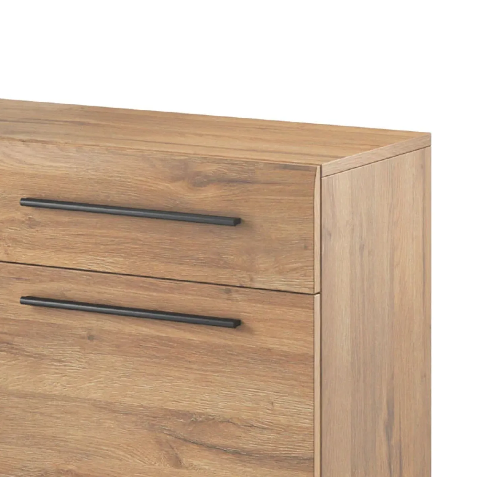 Garnero Arredamenti Credenze Moderne|Madie Moderne-Madia 120x86h cm 1 anta 3 cassetti soggiorno rovere nero Maiorca