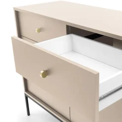 Garnero Arredamenti Credenze Moderne|Madie Moderne-Madia 154x83h cm 3 ante 3 cassetti soggiorno Glory Beige