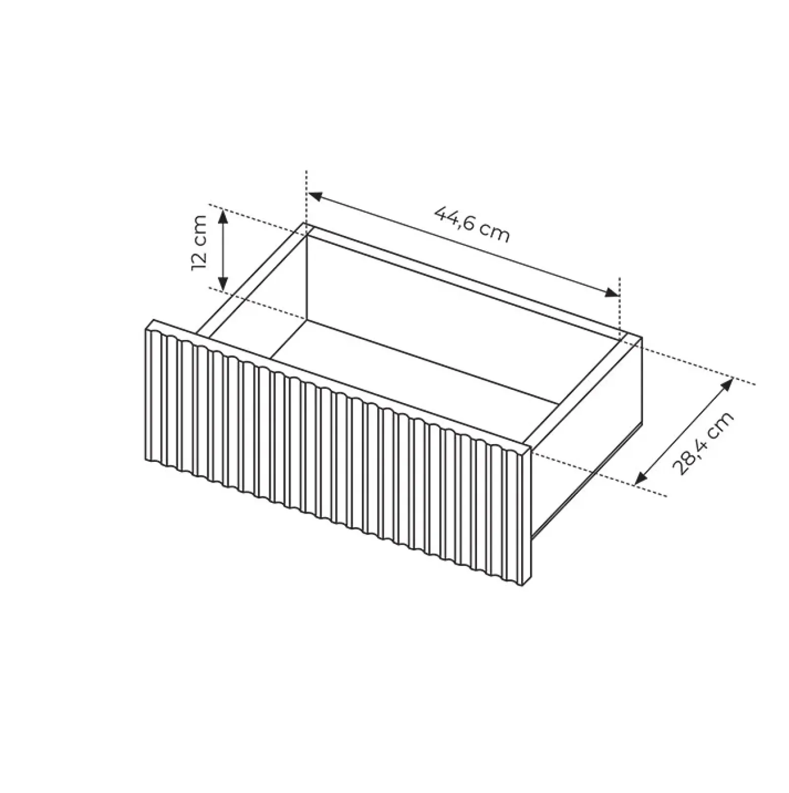 Garnero Arredamenti Madie Moderne|Madie Moderne-Madia 154x82h cm 2 ante 3 cassetti cannettato Ciar Nero Opaco