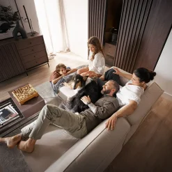 Garnero Arredamenti Madie Moderne|Madie Moderne-Madia 165x87h cm 2 ante 4 cassetti wengè Blackwood