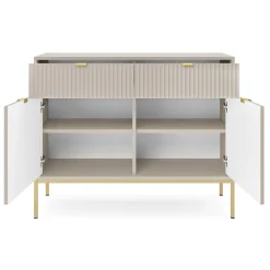 Garnero Arredamenti Credenze Moderne|Madie Moderne-Madia 104x83h cm 2 ante 2 cassetti moderna design Alisa Beige