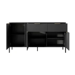 Garnero Arredamenti Madie Moderne|Madie Moderne-Madia 153x81h cm 3 ante 2 cassetti moderna antracite Nebula