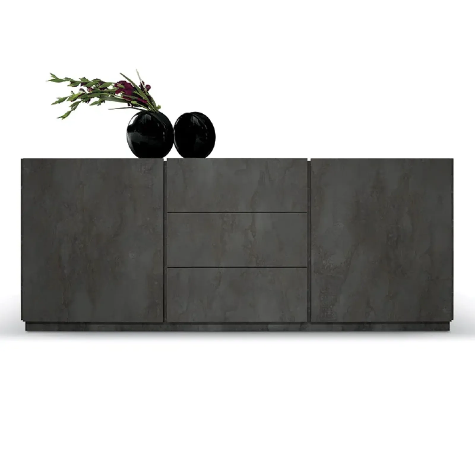 Garnero Arredamenti Credenze Moderne|Madie Moderne-Madia 200x79h cm 2 ante 3 cassetti ossido bianco Blitz