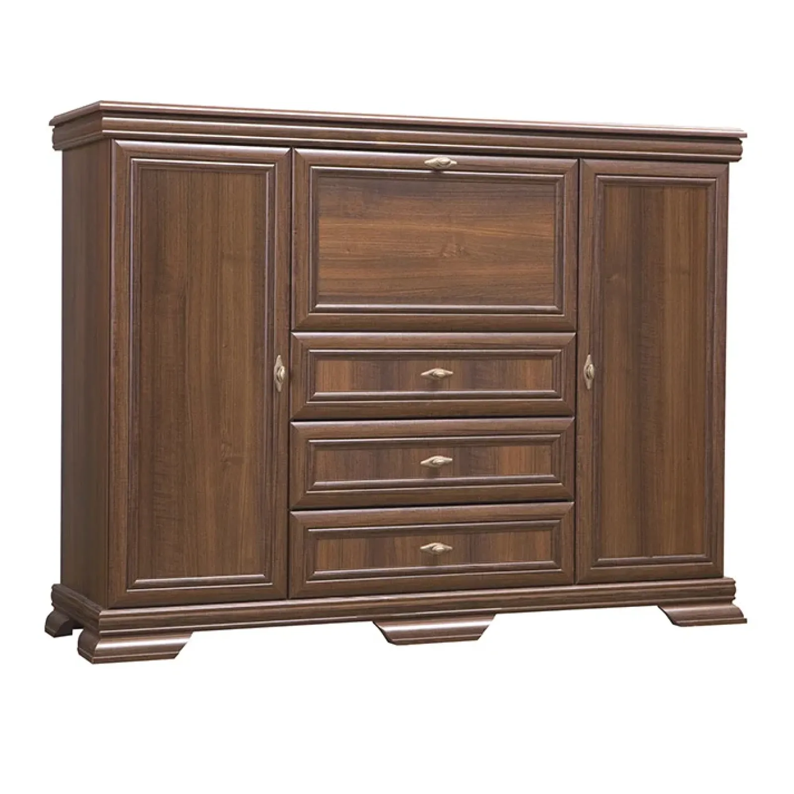 Garnero Arredamenti Mobili Arte Povera-Madia 158x117h cm 2 ante 3 cassetti arte povera quercia Kelly Noce