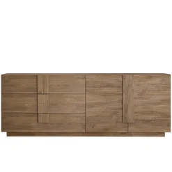 Garnero Arredamenti Credenze Moderne|Madie Moderne-Madia 241x90h cm 2 ante 3 cassetti moderna Alvarez Rovere