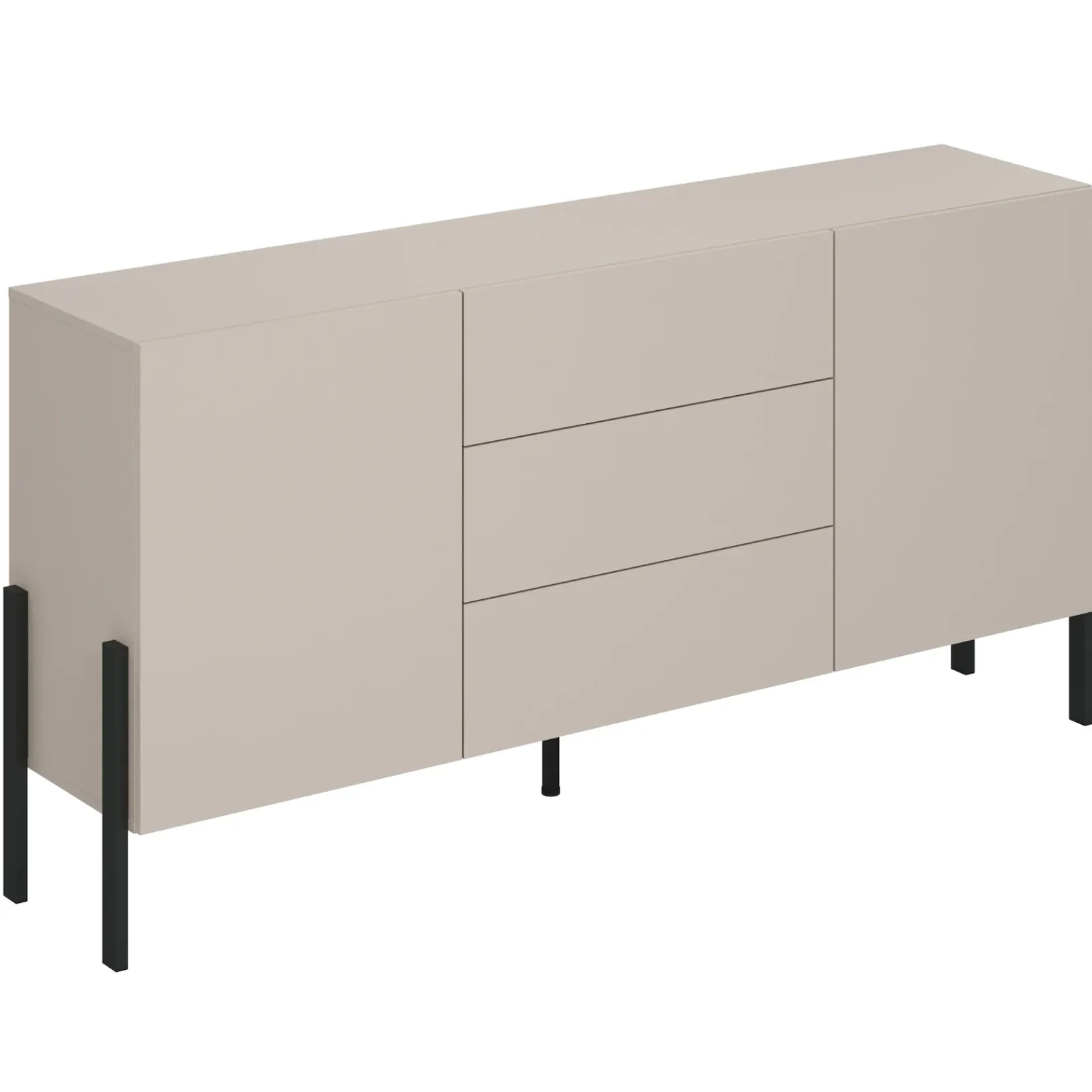 Garnero Arredamenti Credenze Moderne|Madie Moderne-Madia 180x90h cm 2 ante 3 cassetti moderna cashmere Simple Beige