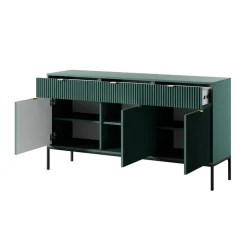 Garnero Arredamenti Madie Moderne|Madie Moderne-Madia 154x83h cm 3 ante 3 cassetti moderna Alisa Verde