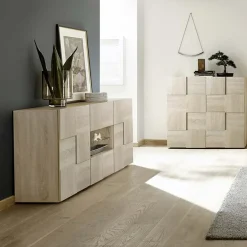 Garnero Arredamenti Credenze Moderne|Madie Moderne-Madia 181x84h cm 2 ante 2 cassetti moderna samoa Obsession Rovere