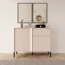 Garnero Arredamenti Madie Moderne|Madie Moderne-Madia 103x82h cm 2 ante 1 cassetto moderna beige Melly
