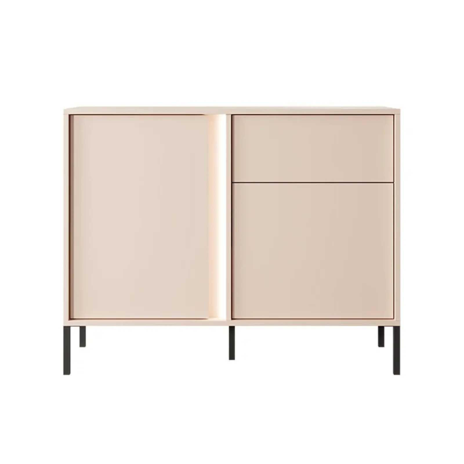 Garnero Arredamenti Madie Moderne|Madie Moderne-Madia 103x82h cm 2 ante 1 cassetto moderna beige Melly