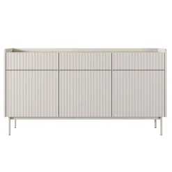 Garnero Arredamenti Madie Moderne|Madie Moderne-Madia 153x82h cm 3 ante 3 cassetti  beige cannettato rovere Fioca