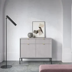 Garnero Arredamenti Madie Moderne|Madie Moderne-Madia 104x83h cm 2 ante 2 cassetti moderna Alisa Grigio