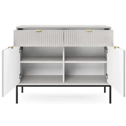 Garnero Arredamenti Madie Moderne|Madie Moderne-Madia 104x83h cm 2 ante 2 cassetti moderna Alisa Grigio