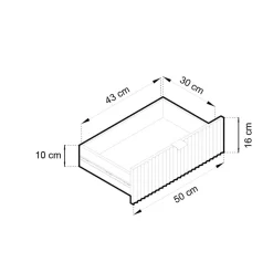 Garnero Arredamenti Madie Moderne|Madie Moderne-Madia 104x83h cm 2 ante 2 cassetti moderna Alisa Grigio