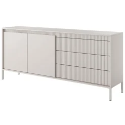 Garnero Arredamenti Madie Moderne|Madie Moderne-Madia 187x82h cm 2 ante 3 cassetti   cannettato Ciar Beige