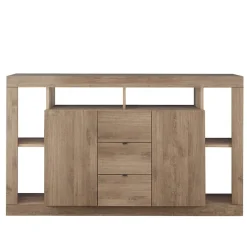 Garnero Arredamenti Madie Moderne|Madie Moderne-Madia 172x102h cm 2 ante 3 cassetti moderna rovere scuro Trilogy