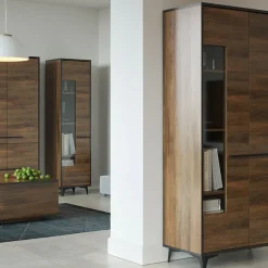 Garnero Arredamenti Madie Moderne|Madie Moderne-Madia 135x86h cm 3 ante 3 cassetti noce Line