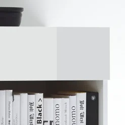 Garnero Arredamenti Credenze Moderne|Madie Moderne-Madia 130x82h cm 2 ante 1 cassetto moderna bianco lucido Steppi