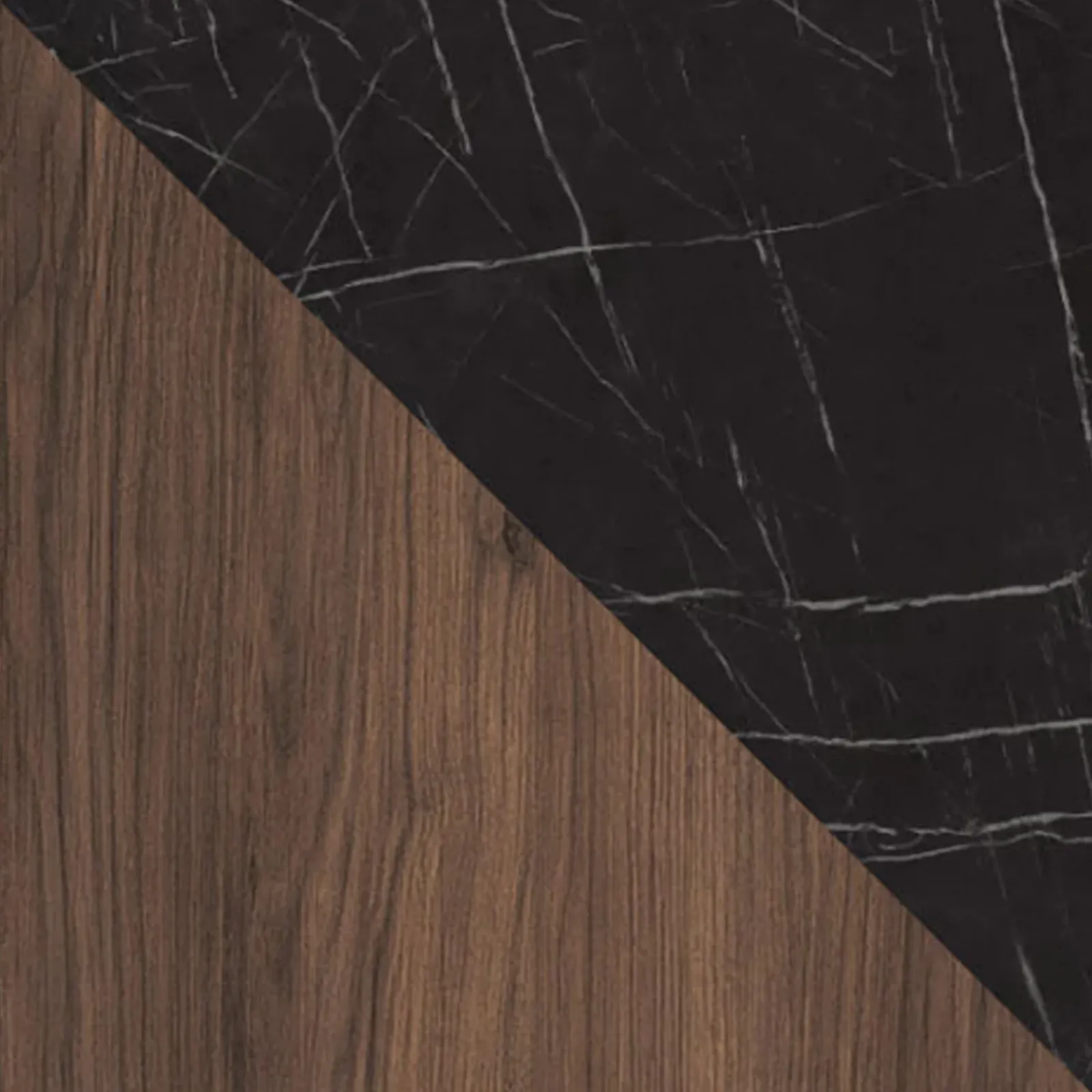 Garnero Arredamenti Madie Moderne|Madie Moderne-Madia 144x78h cm 3 ante 3 ripiani piano effetto marmo nero noce Caliva