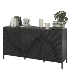 Garnero Arredamenti Madie Moderne|Madie Moderne-Madia 181x95h cm 3 ante antracite frontali serigrafati Seira