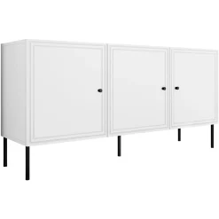 Garnero Arredamenti Credenze Moderne|Madie Moderne-Madia 151x75h cm 3 ante Stark Bianco Opaco