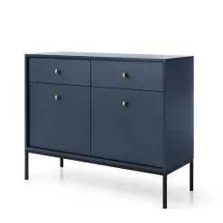 Garnero Arredamenti Credenze Moderne|Madie Moderne-Madia 104x83h cm 2 ante con cassetti soggiorno notte Glory Blu