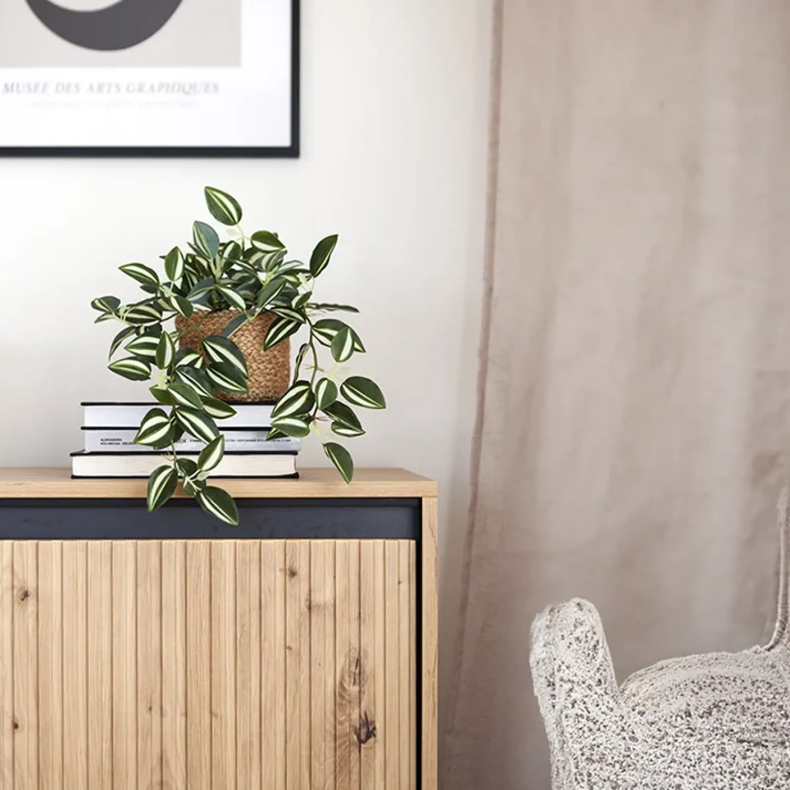 Garnero Arredamenti Madie Moderne|Madie Moderne-Madia 193x83h cm 4 ante con led cannettato nero Camelia Rovere Rustico