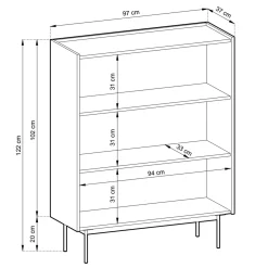 Garnero Arredamenti Credenze Moderne|Madie Moderne-Madia 97x122h cm 2 ante design moderno rosso Passion