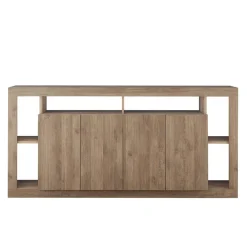 Garnero Arredamenti Madie Moderne|Madie Moderne-Madia 210x102h cm 4 ante moderna rovere scuro Trilogy Noce