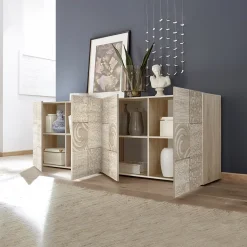 Garnero Arredamenti Credenze Moderne|Madie Moderne-Madia 241x84h cm 4 ante moderna samoa Paradise Rovere