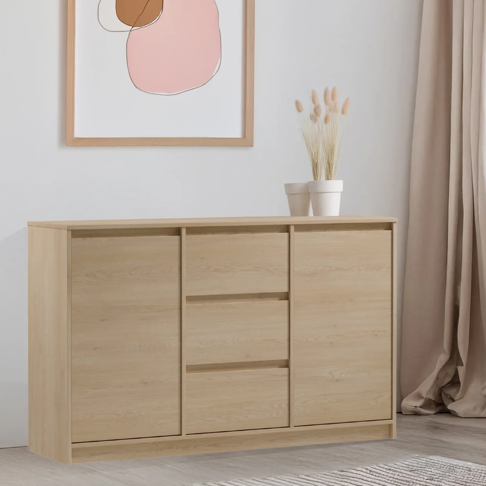 Garnero Arredamenti Credenze Moderne|Madie Moderne-Madia 138x87h cm 2 ante moderna rovere Funny