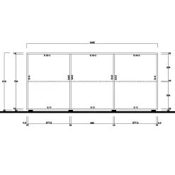 Garnero Arredamenti Credenze Moderne|Madie Moderne-Madia 181x84h cm 3 ante moderna   samoa con serigrafia Paradise Rovere