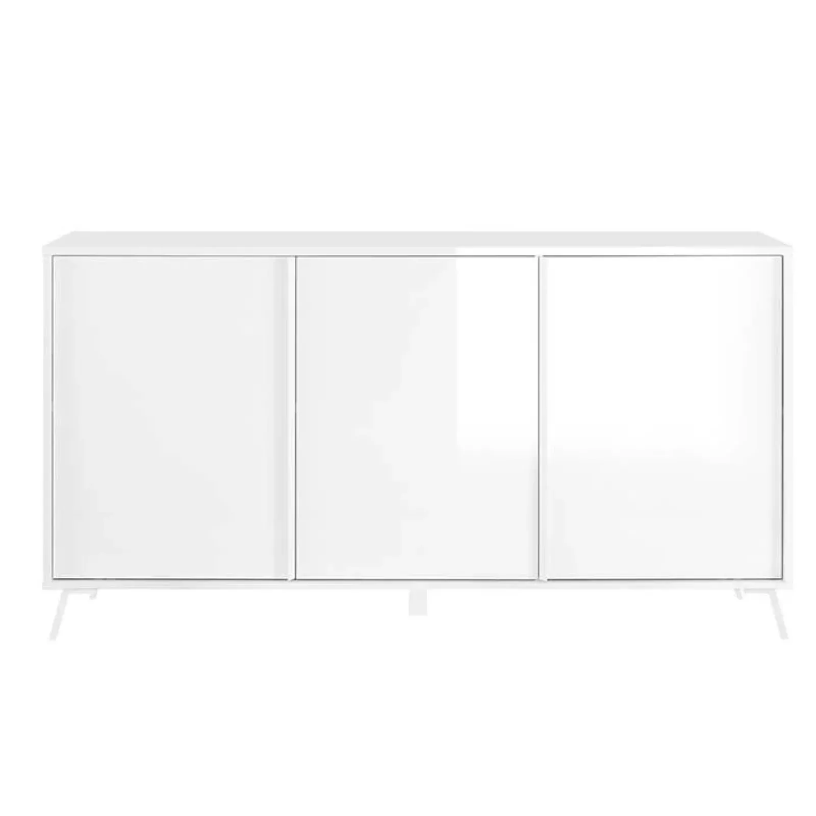 Garnero Arredamenti Madie Moderne|Madie Moderne-Madia 156x84h cm 3 ante moderna soggiorno Tosca Bianco Lucido