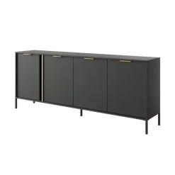 Garnero Arredamenti Madie Moderne|Madie Moderne-Madia 203x82h cm 4 ante moderna antracite Nebula