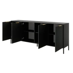 Garnero Arredamenti Madie Moderne|Madie Moderne-Madia 203x82h cm 4 ante moderna antracite Nebula