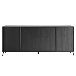 Garnero Arredamenti Madie Moderne|Madie Moderne-Madia 205x84h cm 4 ante moderna soggiorno Tosca Nero Frassinato