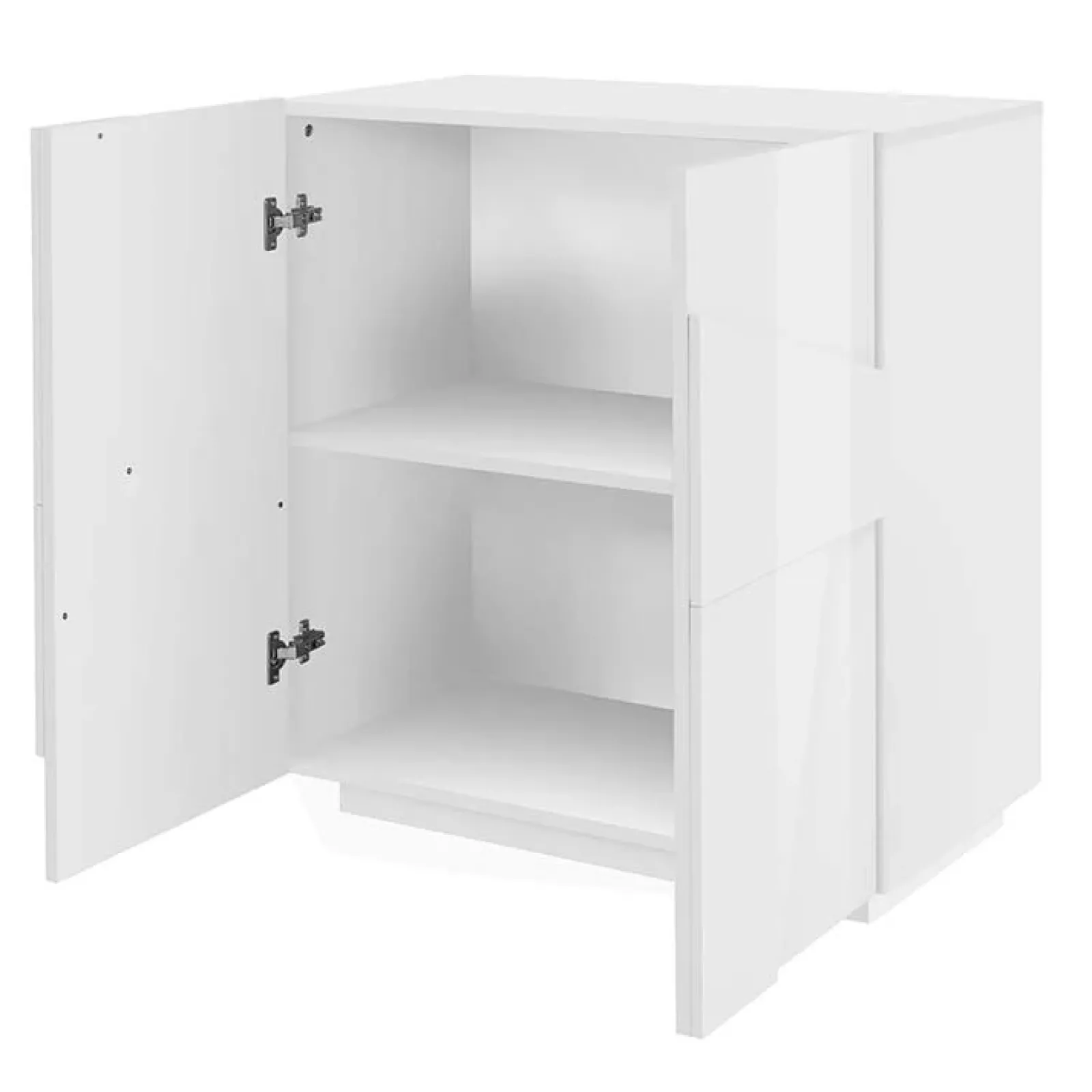 Garnero Arredamenti Credenze Moderne|Madie Moderne-Madia 81x86h cm 2 ante moderna Zenzero Gihome® Bianco Lucido