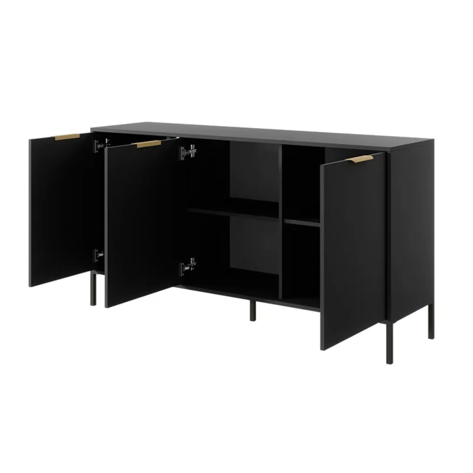 Garnero Arredamenti Madie Moderne|Madie Moderne-Madia 153x82h cm 3 ante moderna antracite Nebula