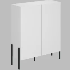 Garnero Arredamenti Credenze Moderne|Madie Moderne-Madia 110x135h cm 2 ante moderna bianco Simple Bianco Opaco - Bianco opaco