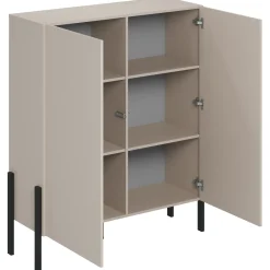 Garnero Arredamenti Credenze Moderne|Madie Moderne-Madia 110x135h cm 2 ante moderna beige cashmere Simple Beige - Beige