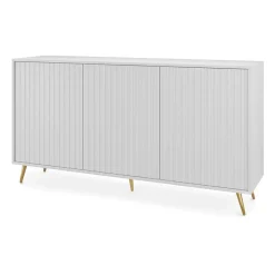 Garnero Arredamenti Credenze Moderne|Madie Moderne-Madia 154x78h cm 3 ante moderna bianco Celestia Bianco Opaco