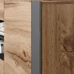 Garnero Arredamenti Madie Moderne|Madie Moderne-Madia 164x80h cm 2 ante moderna soggiorno rovere grigio Tampere