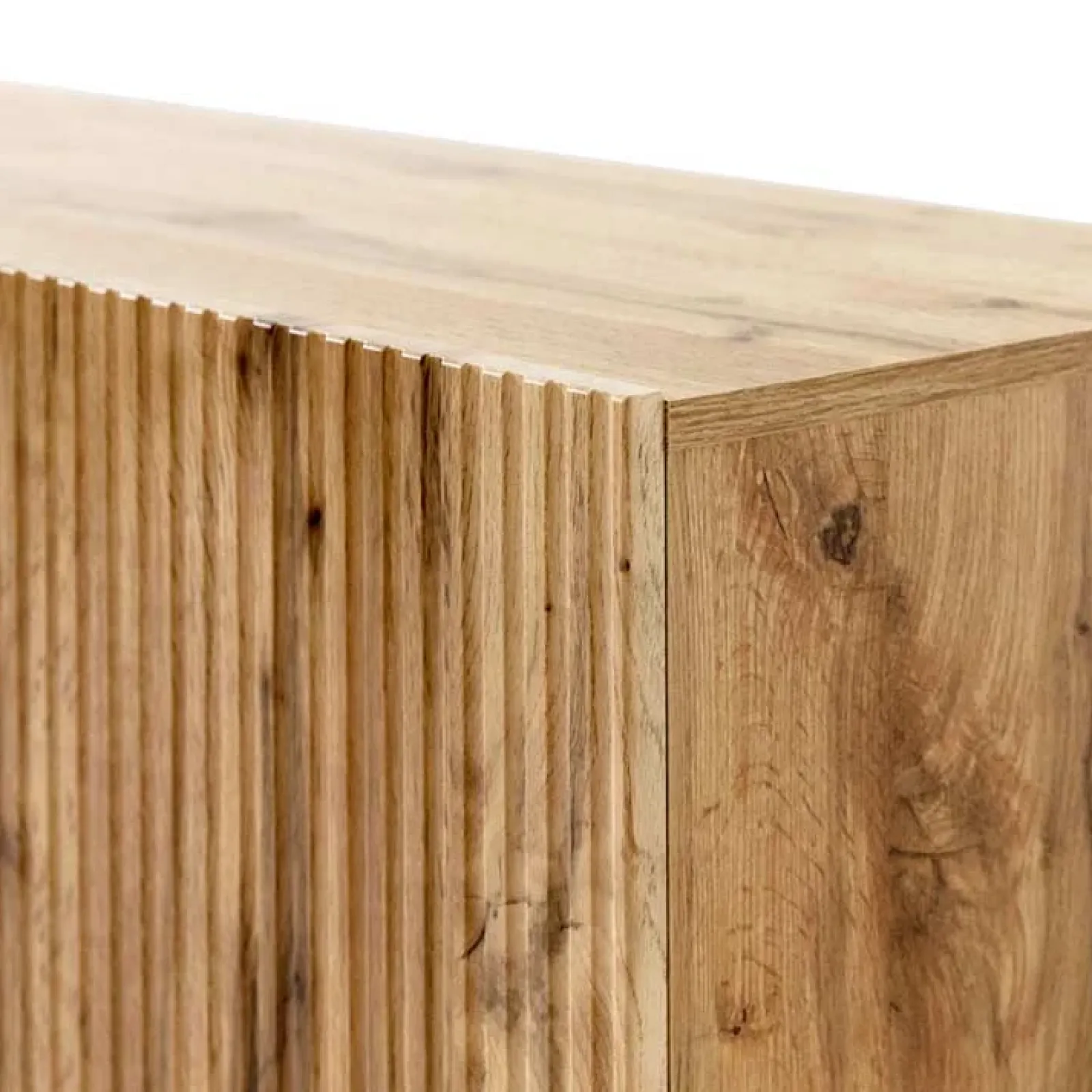 Garnero Arredamenti Credenze Moderne|Madie Moderne-Madia 201x82h cm 4 ante moderna cannettato Essence Quercia