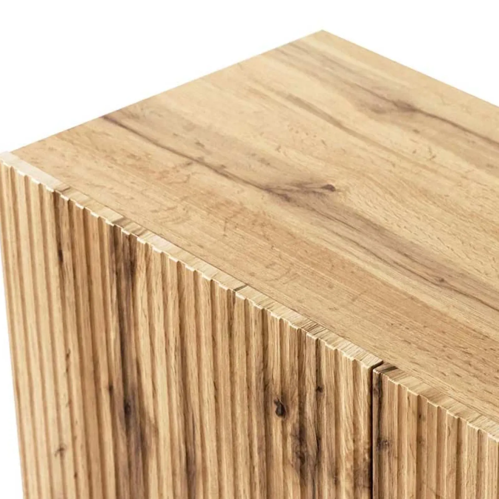 Garnero Arredamenti Credenze Moderne|Madie Moderne-Madia 201x82h cm 4 ante moderna cannettato Essence Quercia