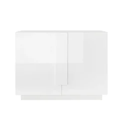 Garnero Arredamenti Credenze Moderne|Madie Moderne-Madia 120x90h cm 2 ante moderna  bianco laccato lucido Alvarez Bianco Lucido